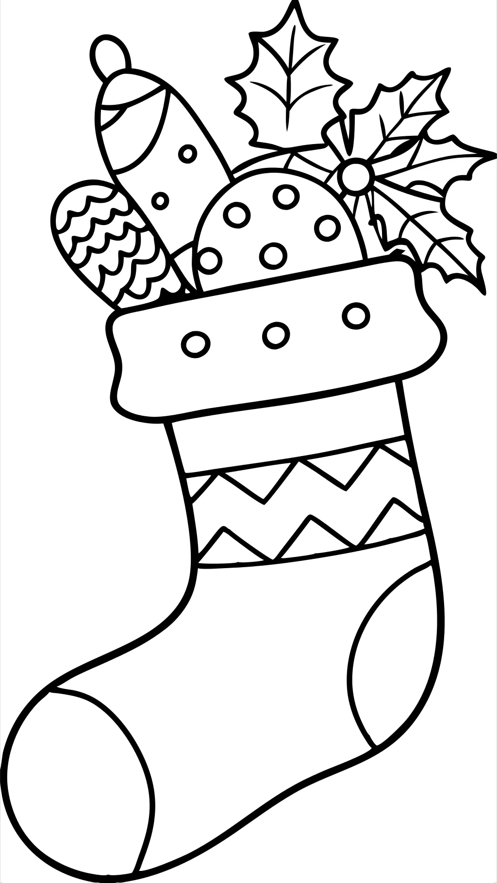 xmas stocking coloring page